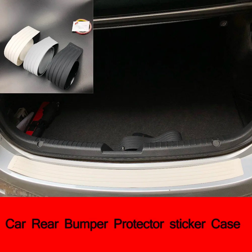 Universal 104*9cm 90*8cm Car Trunk Door Sill Plate Protector Rear Bumper Guard Rubber Mouldings Pad Trim Cover Strip Car Styling