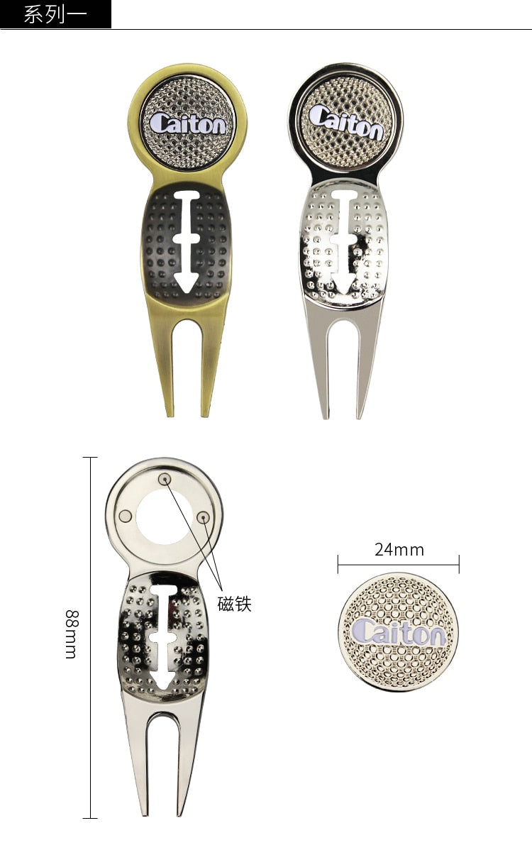 1Pc Steel Golf Divot Repair Tool Pitch Groove Cleaner Golf Pitchfork Putting Green Fork Golf Training Aids Drop Ship