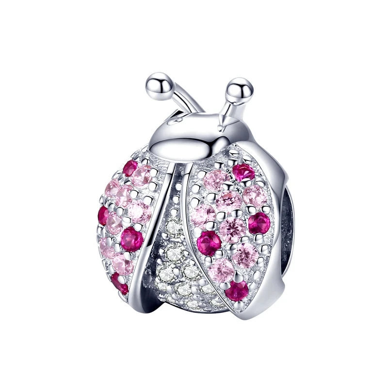 BISAER 925 Sterling Silver Couple Girl Boy Pendant Charm Pineapple Strawberry Dessert Beads for Women Bracelet DIY Fine Jewelry