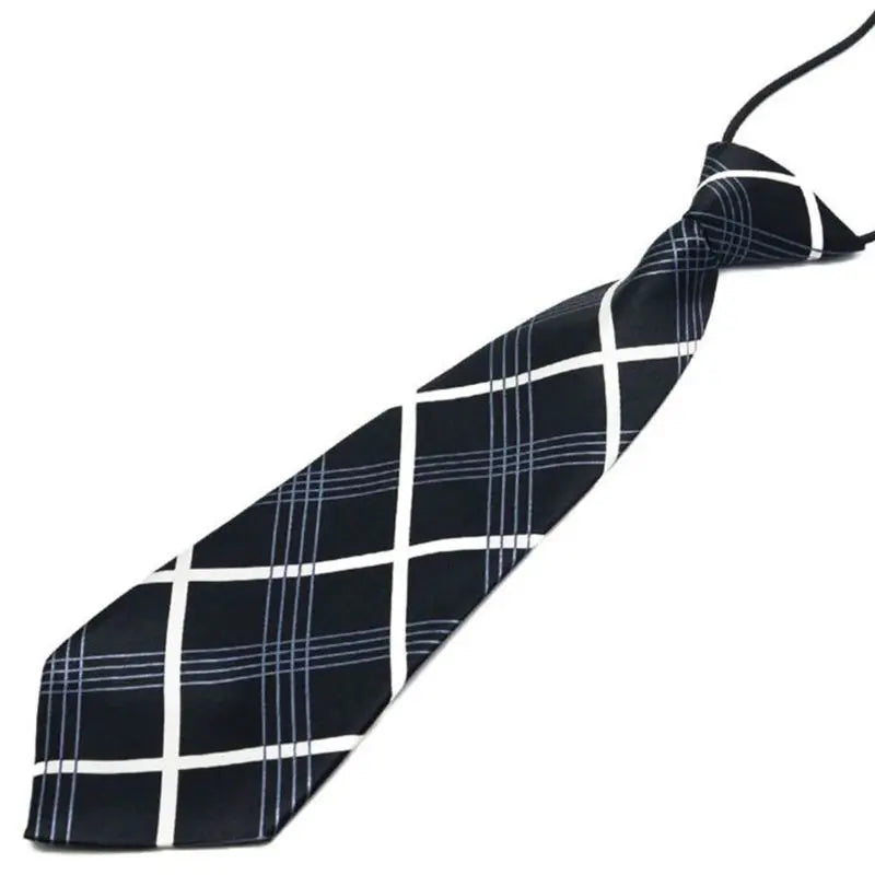 Pre-Tied Elastic Necktie Rainbow Stripes Leopard Apple Print Boys Kids Imitation Silk Ties Stage Performance Party Costume