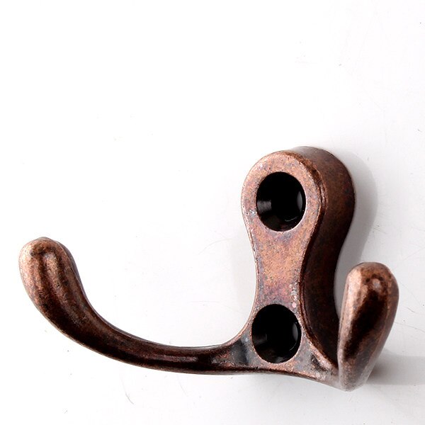 KAK 5pcs/Lot Zinc Alloy Bronze Clothes Hangers Wall Hooks Coat Bag Hat Hanging Hooks Bathroom Kitchen Anitque Racks With Screws
