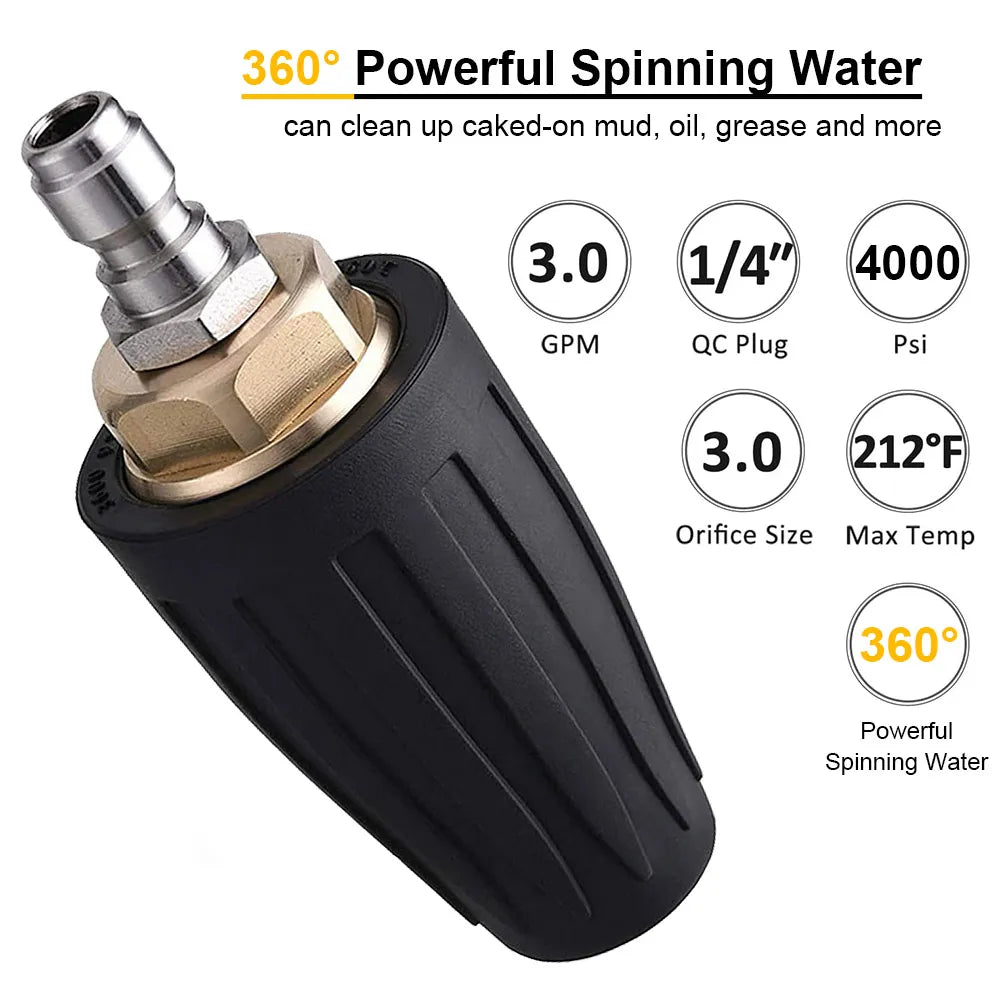 Pressure Washer Gun Adapter for Karcher K Series to 1/4'' Inch Quick Connect Fitting With Power Washer Spray Nozzle Tips