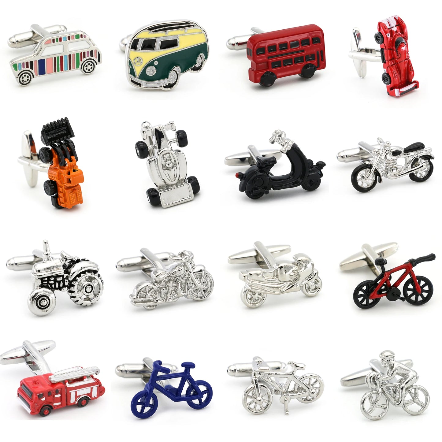 28 Styles Option New Arrival Men's Fashion Cufflinks Red Color Novelty Fire Engine Design Cuff Links retail