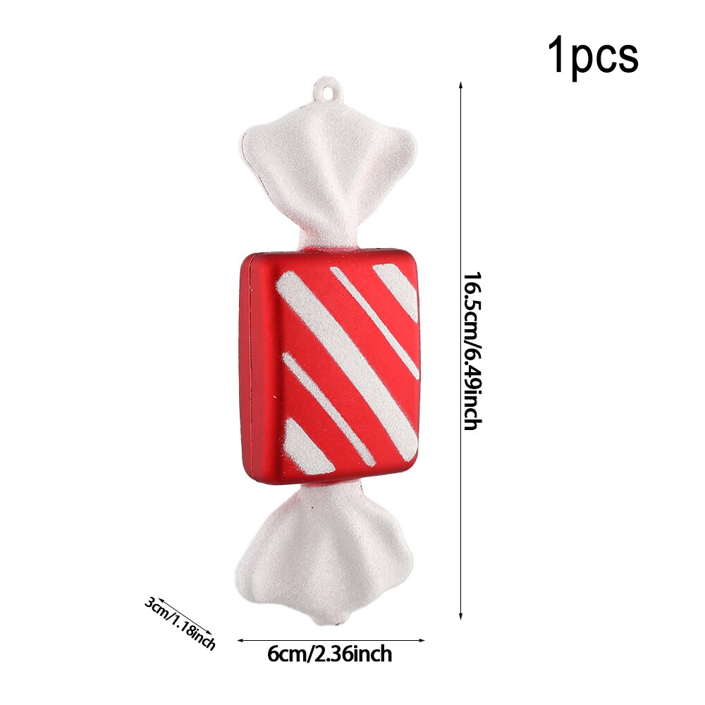 Multi Size Red and White Christmas Candy Canes Christmas Balls Christmas Tree Pendant Family Christmas Decoration New Year