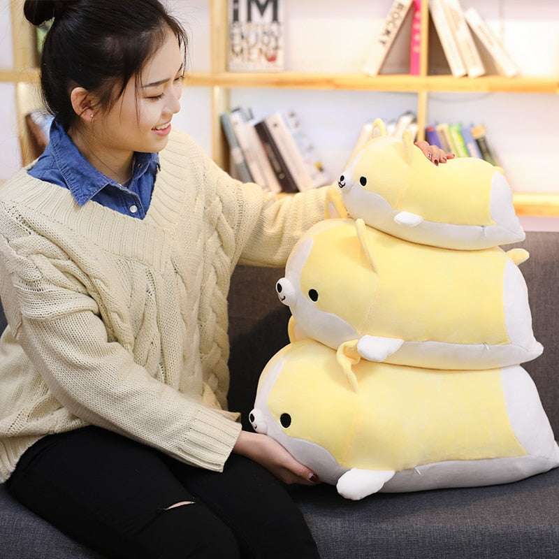 30/45/60cm Cute Corgi Dog Plush Toy Stuffed Soft Animal Cartoon Pillow Lovely Christmas for Kids Kawaii Valentine Present