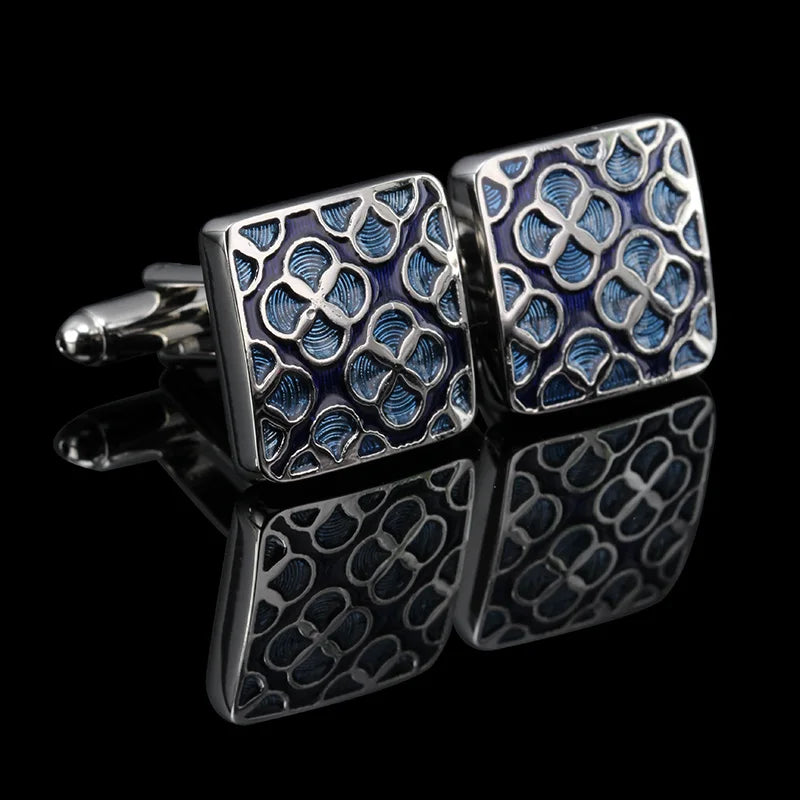 Novelty Luxury Quality Copper Carbon Fibe/ Red Wood/Crystal Cufflinks Design for Mens French Suit Accessories Jewellery Gemelos