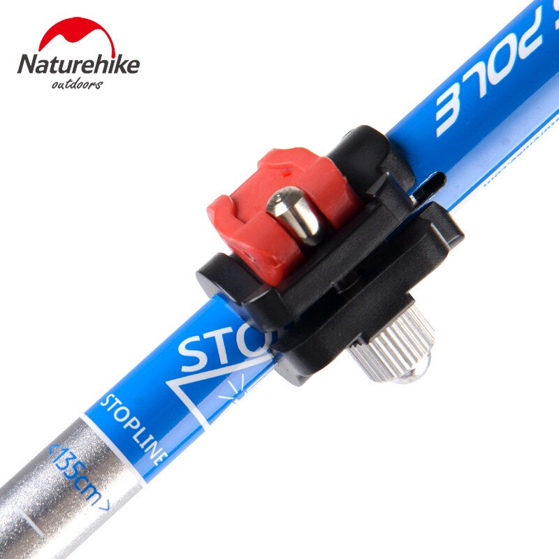 Naturehike 1Pcs Lightweight Five Section Fold Walking Stick Ultra Light 7075 Sponge Handle Professional Lock Trekking Pole NH15A
