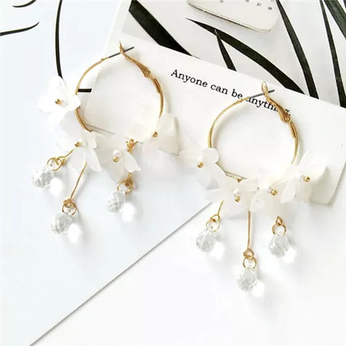 Trendy Earrings Flowers Stud Earrings for Women Vintage Creative Temperament Contracted Woman Stud Earrings Fine Jewelry