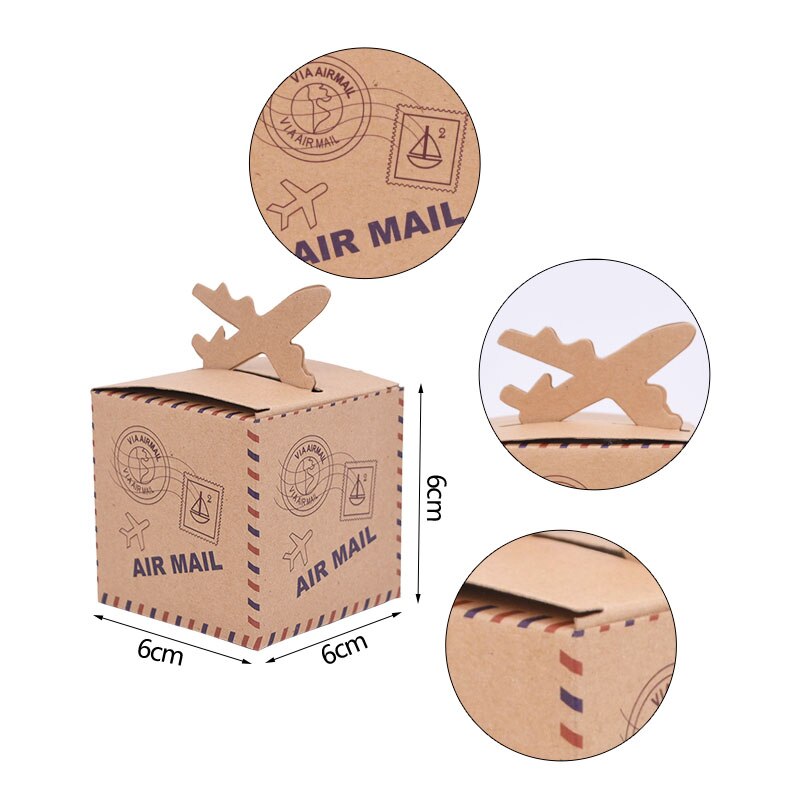 Kraft Paper Box Thank You Candy Boxes Mini Pillow Shape Wedding Favors Box for Thanksgiving Birthday Eater Party Supplies