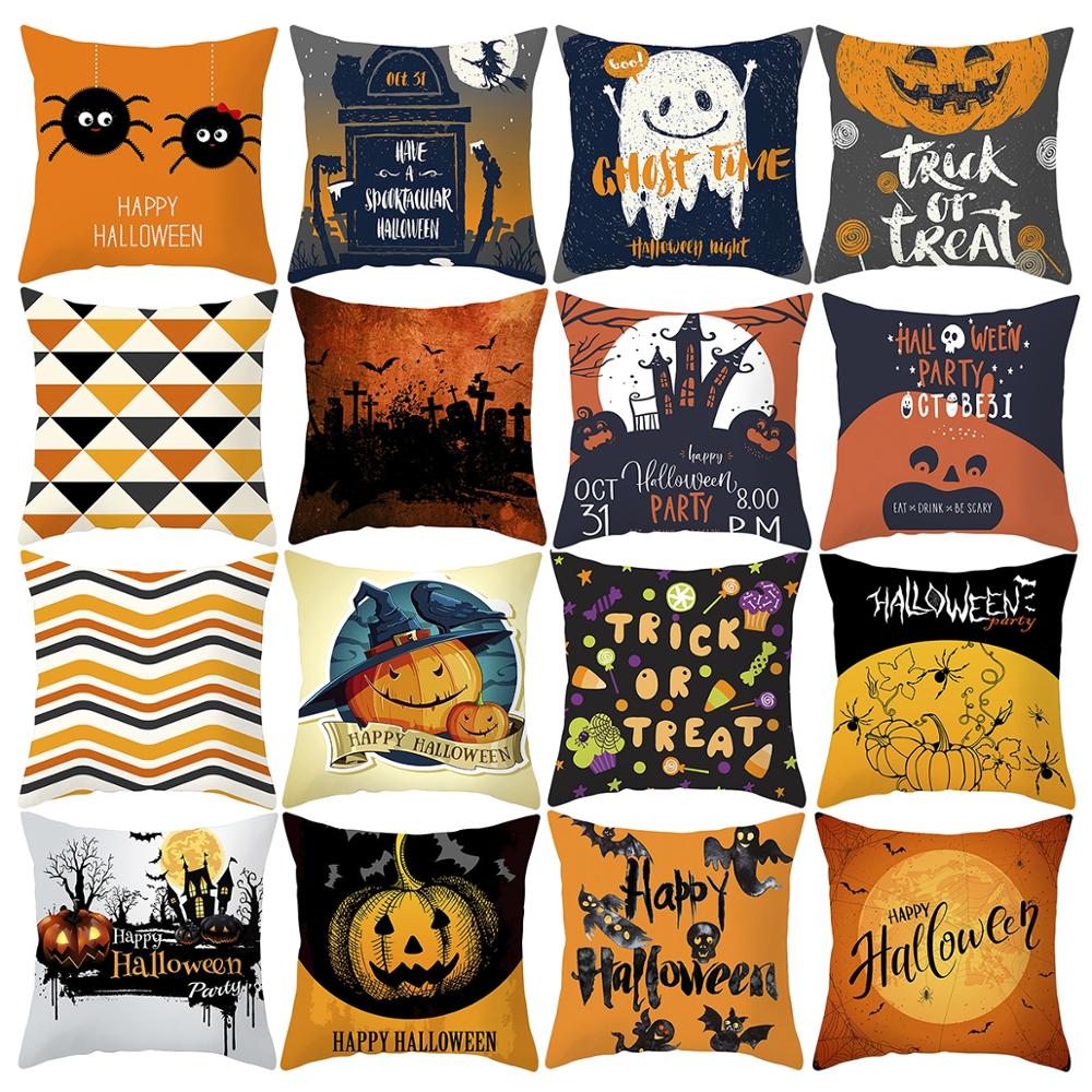 Halloween Decoration for Home Cartoon Pumpkin Bat Ghost Pillowcase Horror Halloween Party Supplies Accessories Haloween Ornament