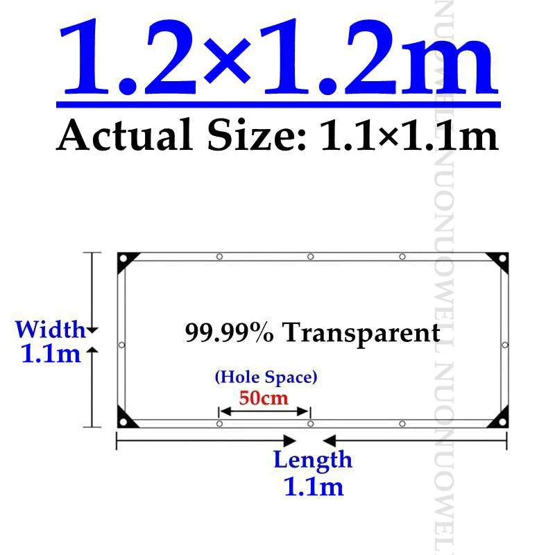 99.99% Transparent PVC Tarp Balcony Rainproof Cloth палатка Toldos Camping Tent Shading Net Tarpaulin Succulent Plants Cover