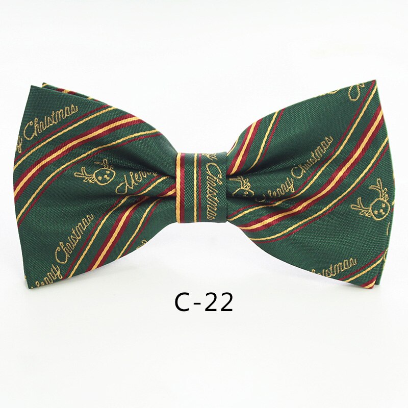 JEMYGINS Christmas Bow Ties for Mens Shirt Snowflake Christmas Tree Pattern Men Silk Bow Tie Christmas