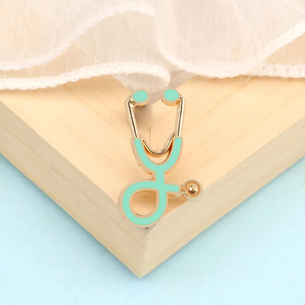 Creative 18 Styles Colorful Brooches Doctor Nurse Stethoscope Enamel Pins Medical Denim Jackets Bag Jewelry Button Badges