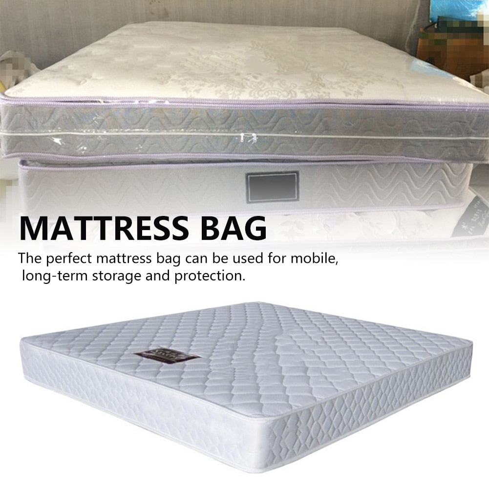 Mattress Protection Bag Reusable Mattress Bag Movable Waterproof Dust-Proof Plastic Mattress Storage Bag Cover With Zipper