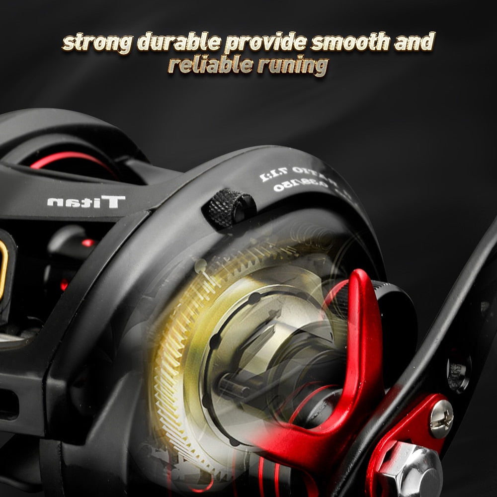 JOHNCOO Fishing Reel MT200 Bait Casting Reel Big Game 13kg Max Drag Jigging Fishing Reel 11+1 BB 7.1:1 Baitcasting Reel