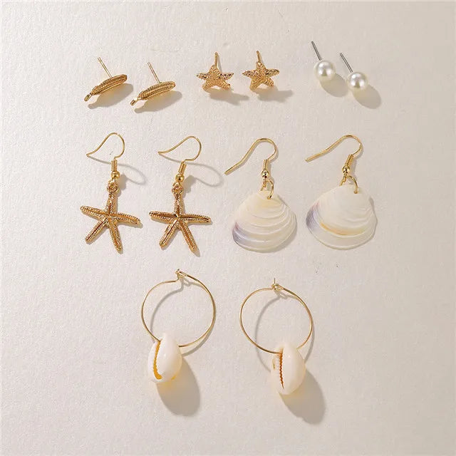 FNIO Big Simulated Pearl Earrings 2019 for Women Lover Geometric Round Heart Drop Dangle Earring Korean Statement Jewelry