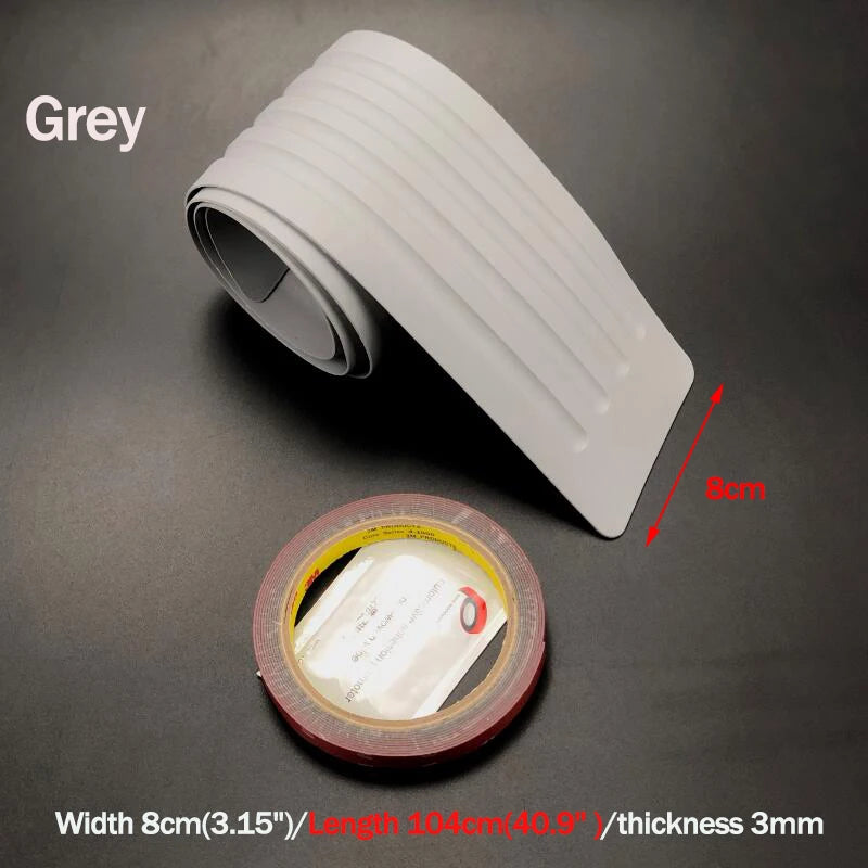 Universal 104*9cm 90*8cm Car Trunk Door Sill Plate Protector Rear Bumper Guard Rubber Mouldings Pad Trim Cover Strip Car Styling