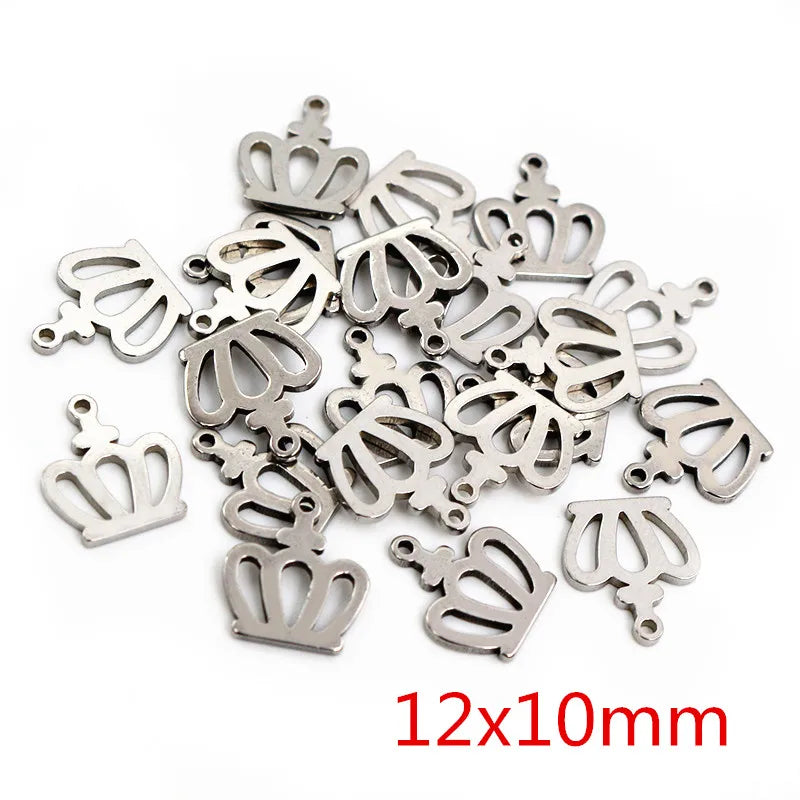 30pc/Lot 316 Stainless Steel Five-Pointed Star Cute Necklace Pendant Charms Small Cat Dolphin Fish Charms for DIY Jewelry Making