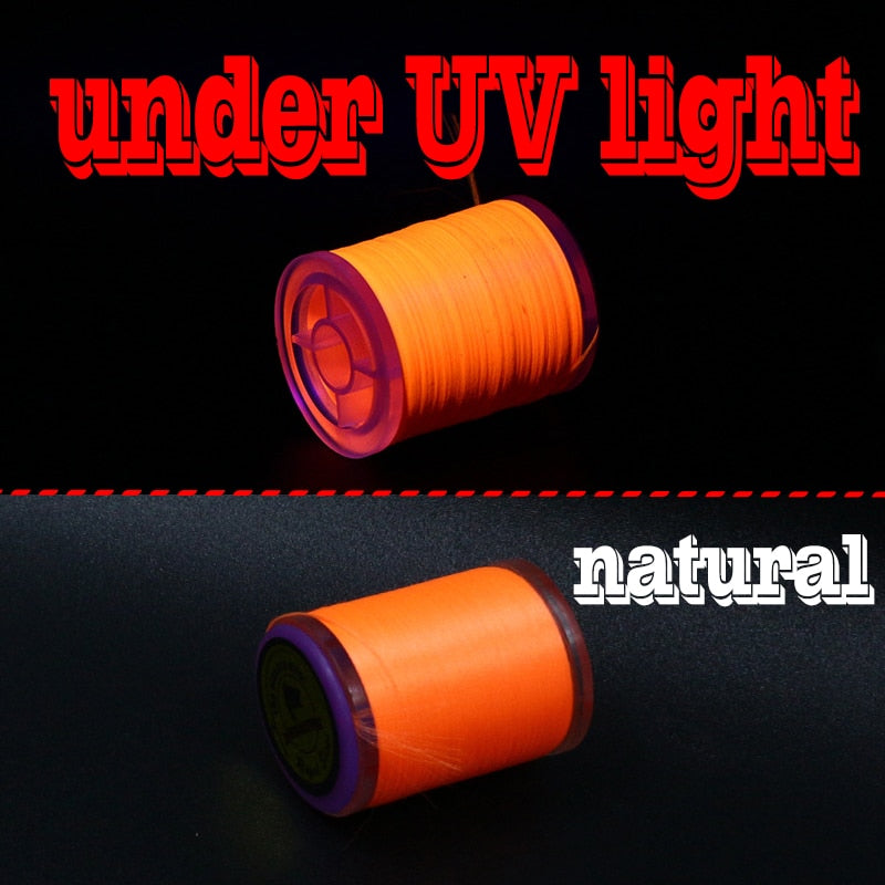 New 6 Optional UV Fluo Colors Standard 6/0 Fly Tying Thread 150D Polyester Filaments Thread Trout Bass Pike Flies Exclusive-Use