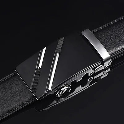 Leather Belts for Men Automatic Male Belts Cummerbunds Leather Belt Men Black Belts Cinturon Hombre