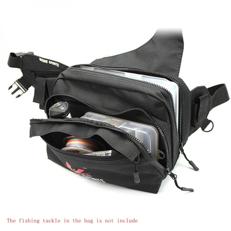 3 Layer Large Capacity Durable Nylon Fishing Bag Messenger Waist Bag Waterproof Fishing Lure Reel Line Tackle Storage Bags