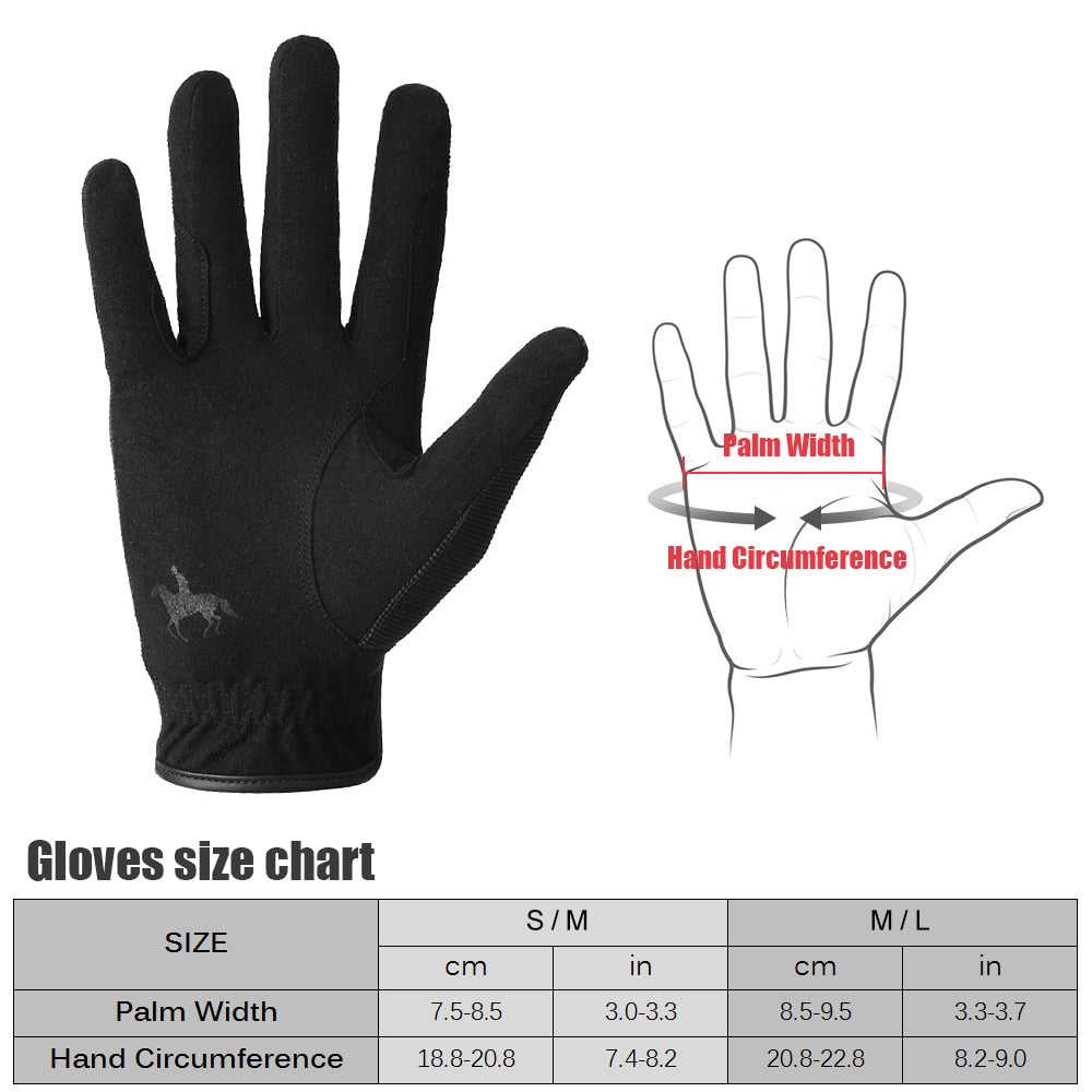 Professional Horse Riding Gloves Equestrian Horseback Riding Gloves for Men Women Lightweight Breathable Riding Gloves