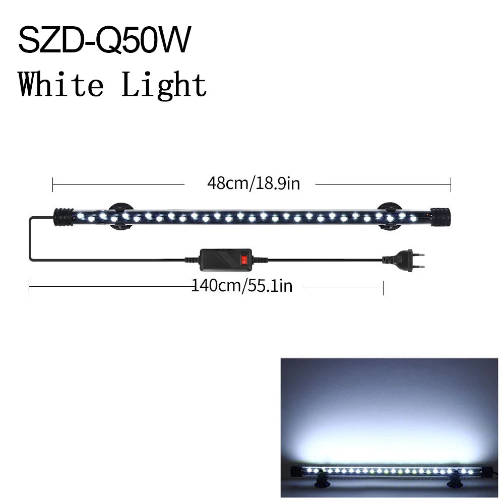 18-54cm Aquarium Light Fish Tank Submersible Light Lamp Waterproof Underwater LED Lights Aquarium Lighting