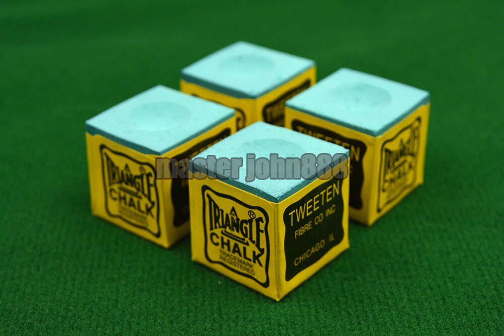 4pcs OF TRIANGLE MASTER Pool Billiards Snooker Chalk Cubes Chalk Green/Blue/Red/Grey