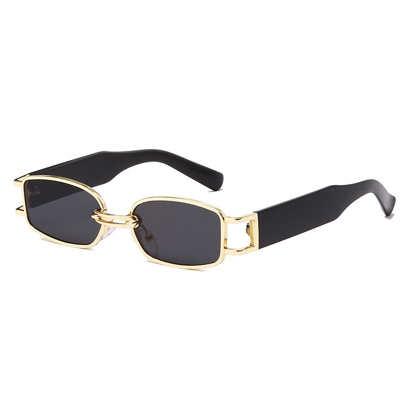 SO&EI Fashion Small Rectangle Women Sunglasses Brand Designer Vintage Square Punk Sun Glasses Men Shades UV400 Clear Eyewear