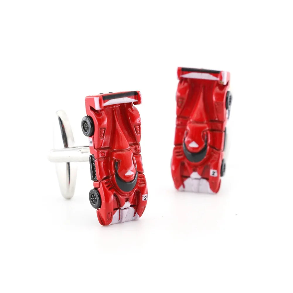 28 Styles Option New Arrival Men's Fashion Cufflinks Red Color Novelty Fire Engine Design Cuff Links retail