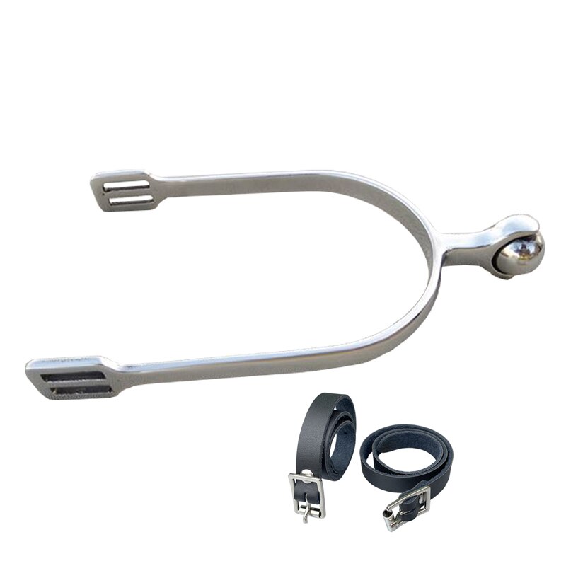 Roller Ball Spurs Horse Smooth 30mm Neck Stainless Steel Horse Riding Soft Gentle Spur
