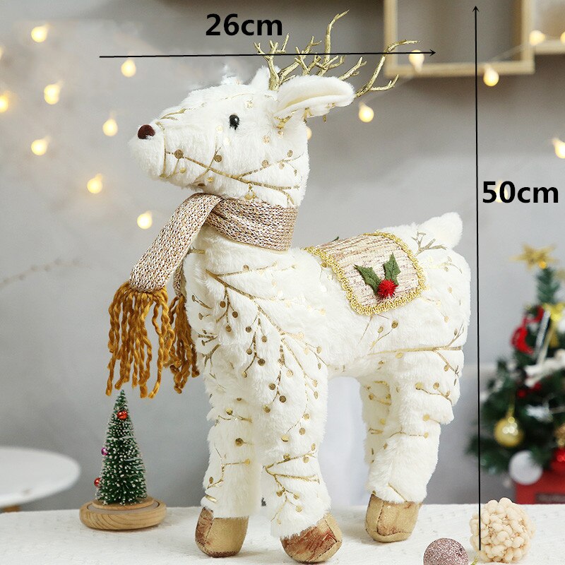 Santa Claus Snowman Alpaca Elk Christmas Decorations for Home New Year Christmas Doll Home Figures Ornaments Merry Christmas