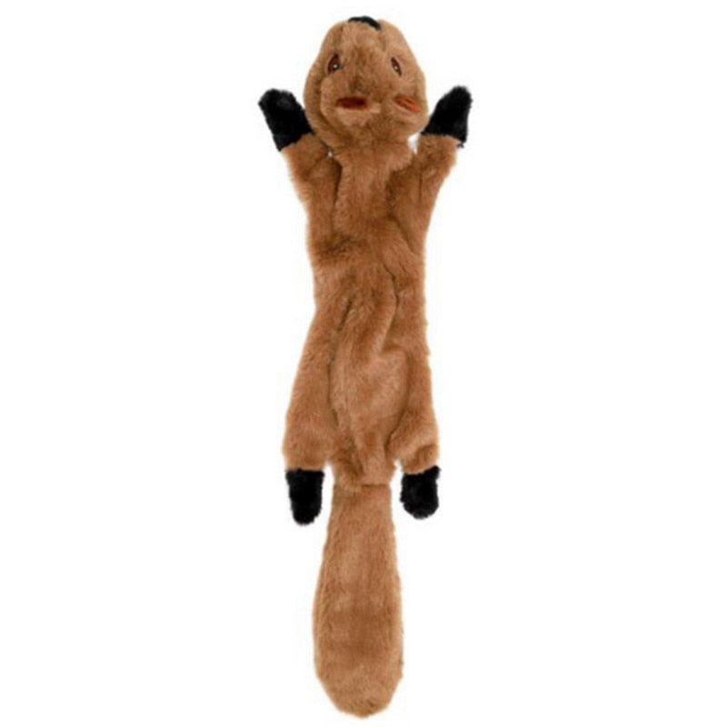 2023 New Cute Plush Toys Squeak Pet Wolf Rabbit Animal Plush Toy Dog Chew Squeaky Whistling Involved Squirrel Dog Toys