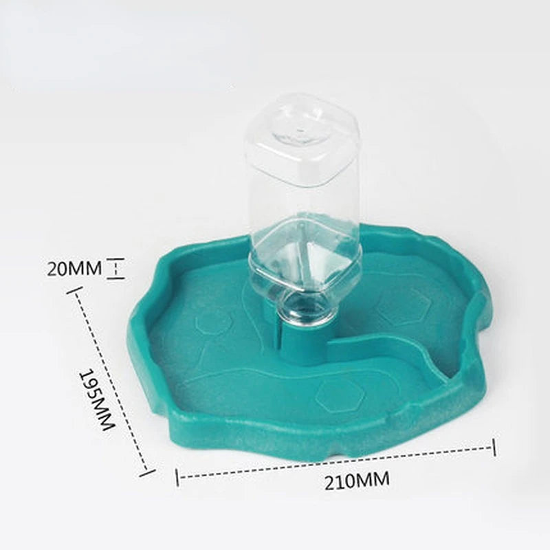Pet Reptile Feeder 2 in 1 Automatic Water Food Feeding Plate Lizard Turtle Dispenser Reptiles & Amphibians Feeding Supplies