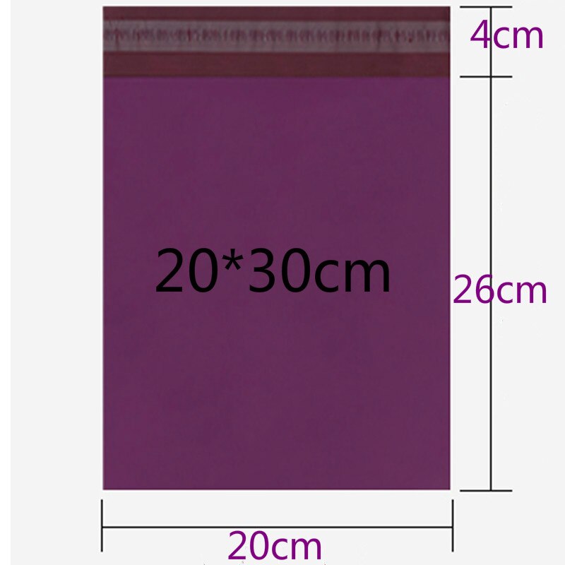 50pcs/Lots Purple Tote Bag Express Bag Courier Bags Self-Seal Adhesive Thick Waterproof Plastic Poly Envelope Mailing Bags