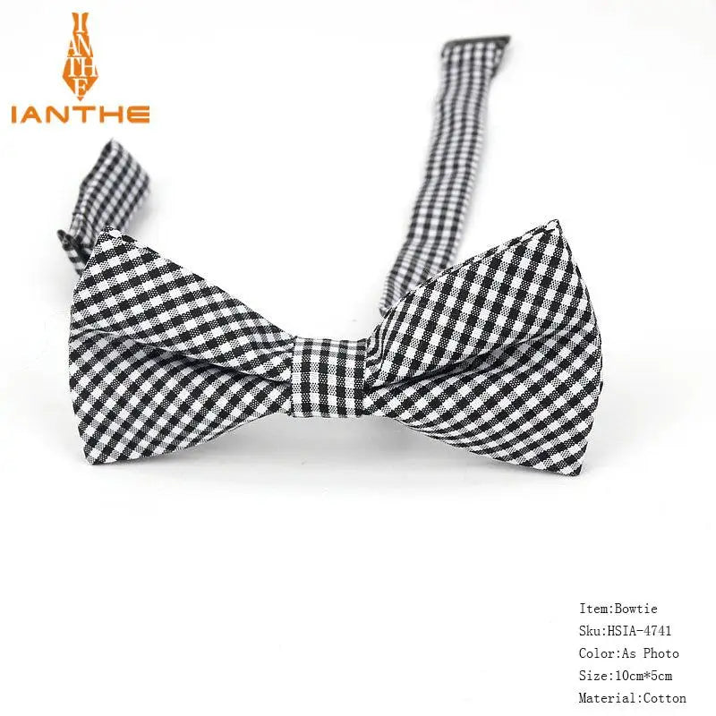 36Colors Brand Plaid Kid Bowtie Cotton Children Bowties Baby Kid Classical Pet Dog Cat Striped Butterfly Child Bow Tie