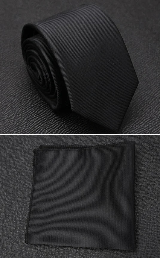 XGVOKH Men Tie Cravat Set Fashion Wedding Ties for Men Hanky Necktie Dot Striped Gravata Jacquard Tie Social Party Accessories