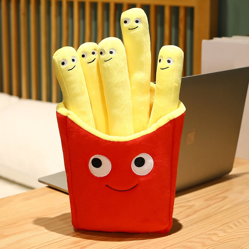 Cute Cartoon Plush Hamburger Ice Cream French Fries Toy Stuffed Food Popcorn Cake Pizza Pillow Cushion Kids Toys Birthday