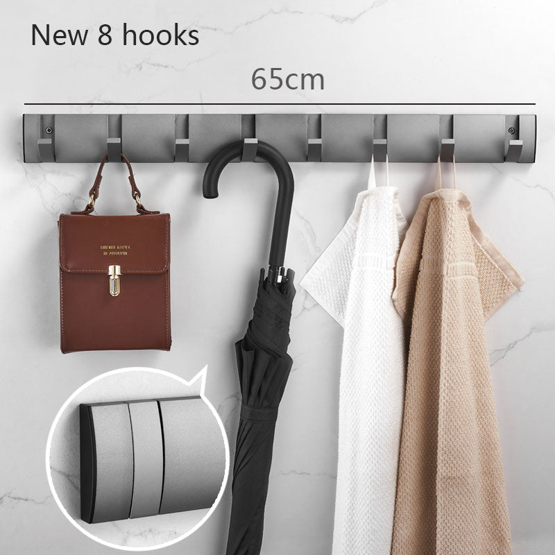 Black Golden Robe Hooks Folding Towel Hanger Nail Installation Wall Hooks C
