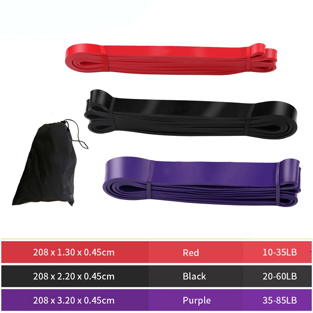 41" Resistance Bands 208cm Fitness Rubber Pull Up Crossfit Power Expander Hanging Yoga Loop Band