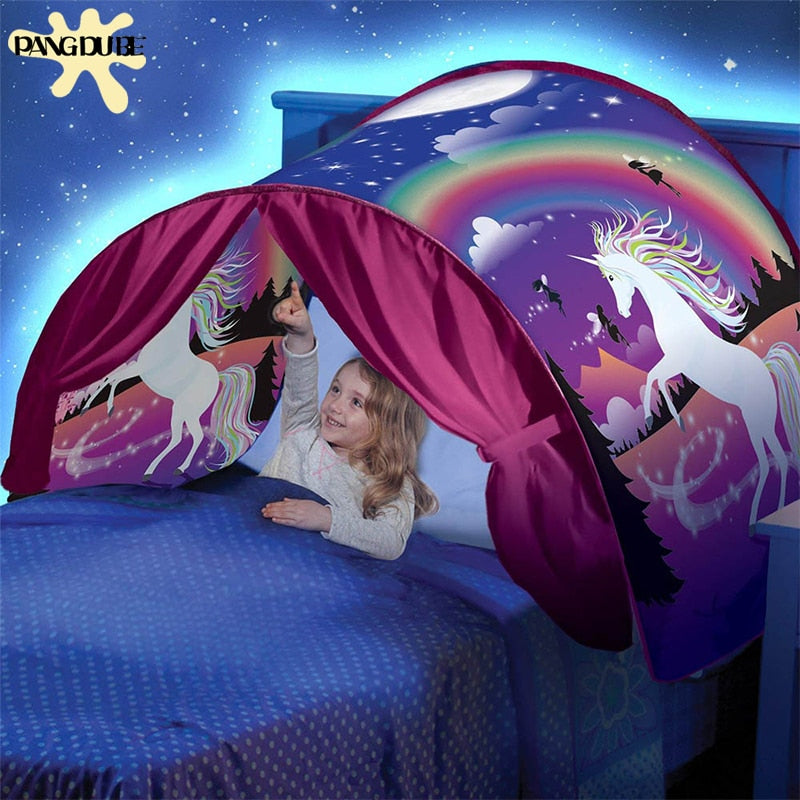 Kids Bed Tent Children Dream Bed Tents With Storage Pocket Girl Bed Tent Kids Room Decor Kid Toys
