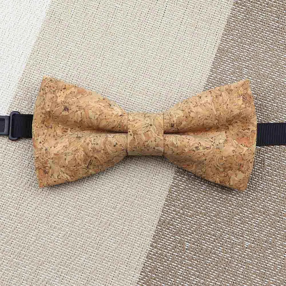 Fashion New Cork Wood Kids Bow Ties Novelty Handmade Fancy Bowtie Adjustable Butterfly Party School Children Accessories