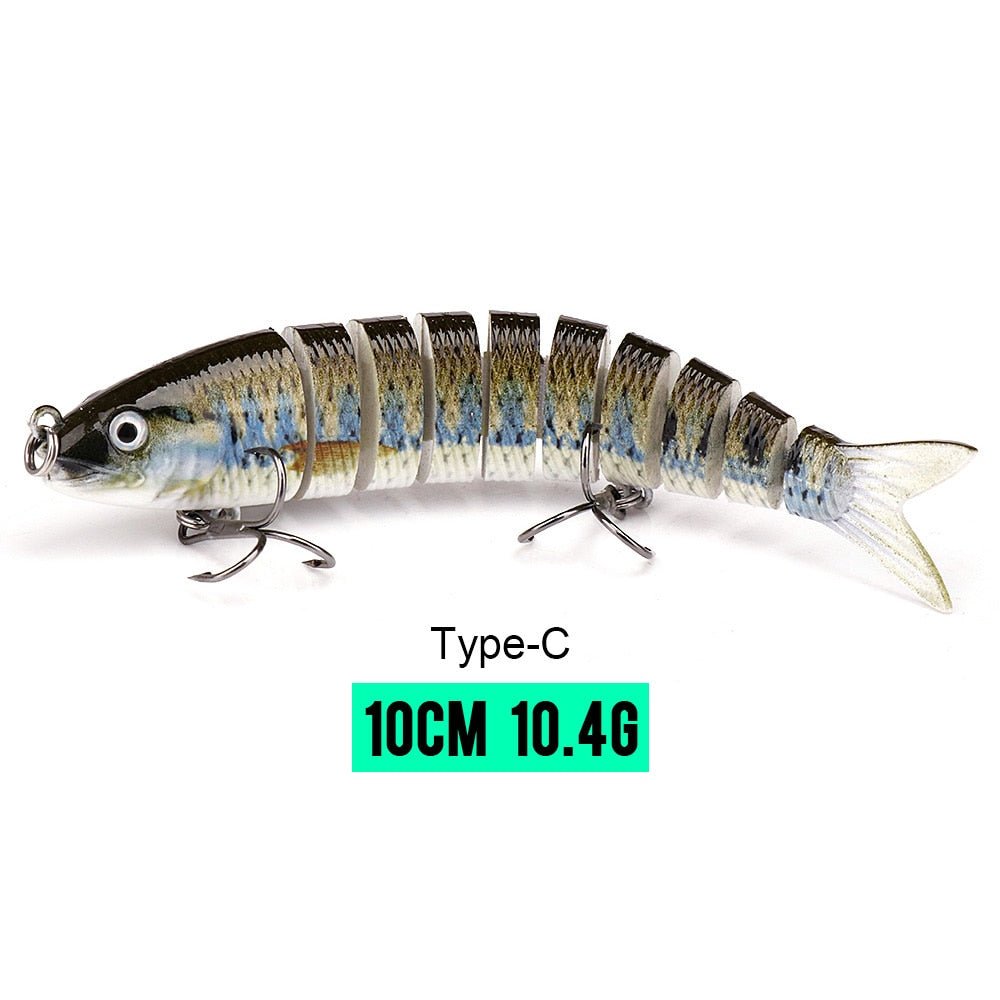 VTAVTA 10/14cm Sinking Wobblers Fishing Lures Jointed Crankbait Swimbait 8 Segment Hard Artificial Bait for Fishing Tackle Lure