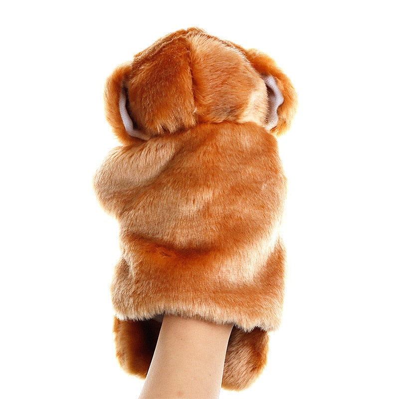 Animal Hand Puppet Dog Dolls Plush Hand Doll Early Education Learning Baby Toys Marionetes Fantoche Puppets for Telling Story