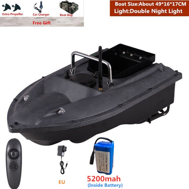 Smart Fixed Speed Cruise Radio Remote Control Fishing Bait Boat 1.5KG 500M Dual Night Light Lure Fishing RC Bait Boat Fishing