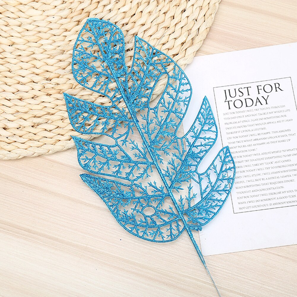 DIY Xmas Tree Garland Hanging Decor Christmas Tree Decor Christmas Hollow Christmas Glitter Tree Branches Simulated Leaves