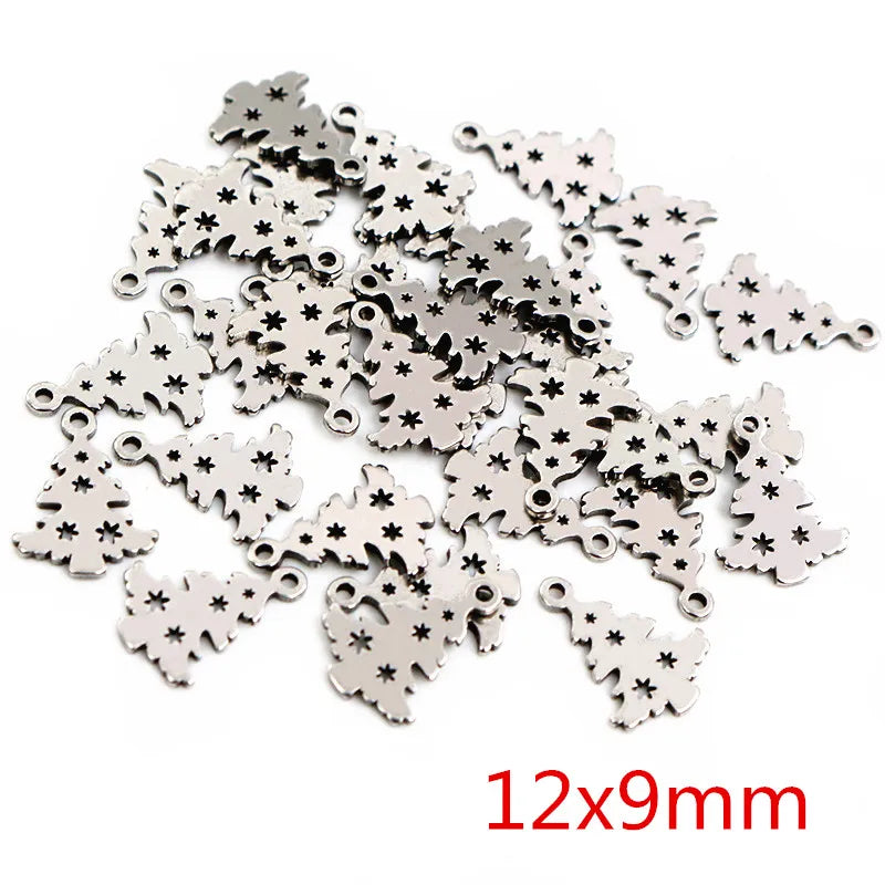 30pc/Lot 316 Stainless Steel Five-Pointed Star Cute Necklace Pendant Charms Small Cat Dolphin Fish Charms for DIY Jewelry Making