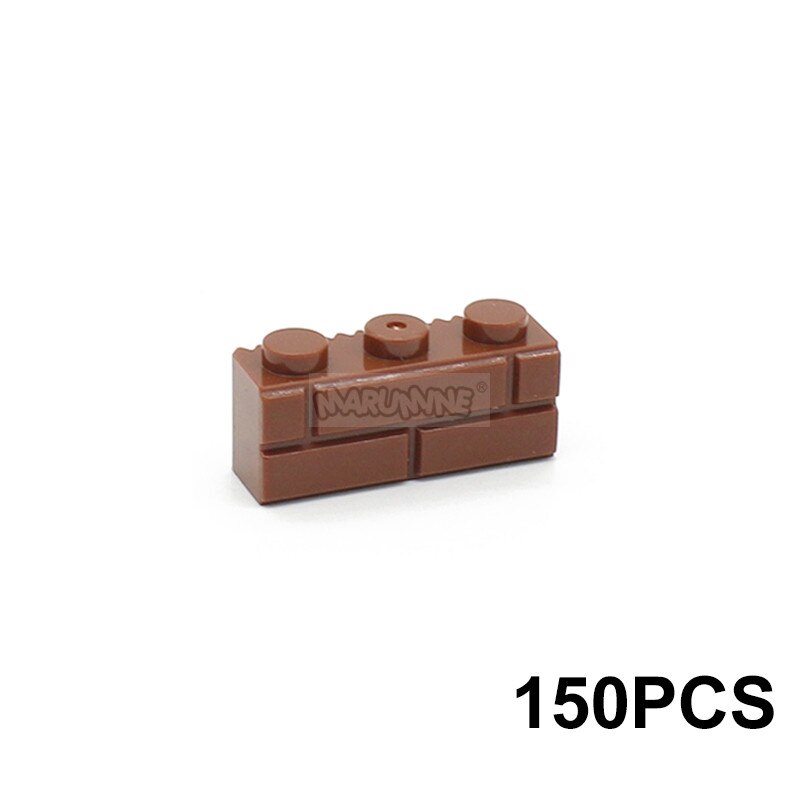 MARUMINE 150PCS 1x3 Wall Bricks Cube Idea Part House Build Block Parts 3622 Compatible Accessories DIY Assembly MOC Street View