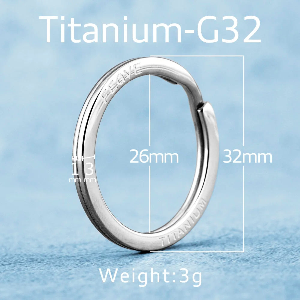Real Titanium Keyring Super Lightweight Keychain Hanging Buckle for Car Key Ring Holder Quickdraw Tool Creative Accessories