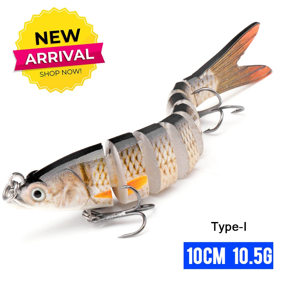 VTAVTA 10/14cm Sinking Wobblers Fishing Lures Jointed Crankbait Swimbait 8 Segment Hard Artificial Bait for Fishing Tackle Lure